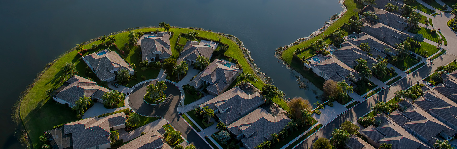 Residential Homes Drone View